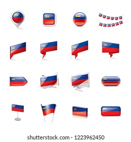 liechtenstein flag, vector illustration on a white background.