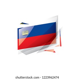 liechtenstein flag, vector illustration on a white background.
