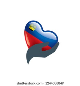 liechtenstein flag, vector illustration on a white background.