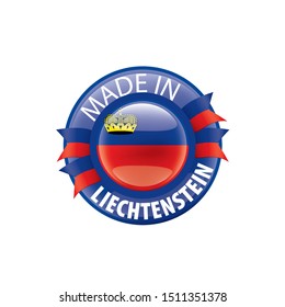 liechtenstein flag, vector illustration on a white background.