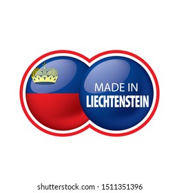 liechtenstein flag, vector illustration on a white background.
