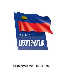 liechtenstein flag, vector illustration on a white background.