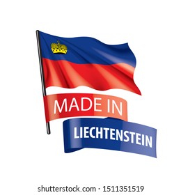 liechtenstein flag, vector illustration on a white background.
