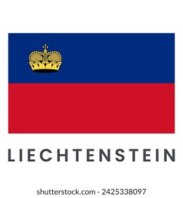 Liechtenstein flag vector isolated on white background.