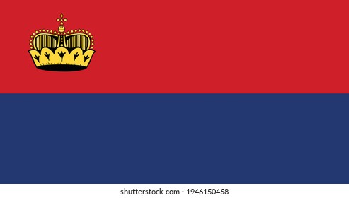 Liechtenstein Flag Vector – Official Liechtenstein Flag With Original Color and Size Proportion