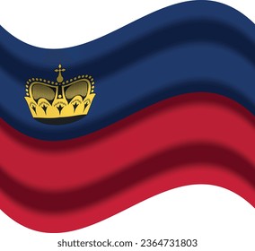 liechtenstein flag with wind icon