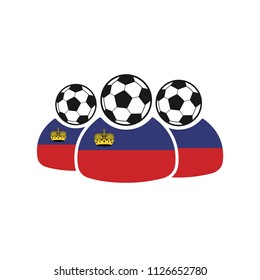 Liechtenstein football team, fans. The icon.