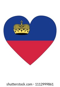 Liechtenstein Love Flag