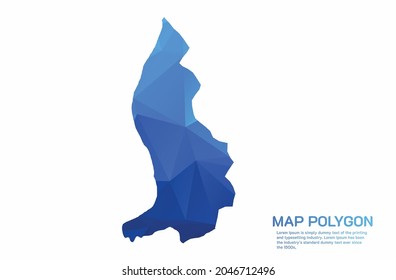 Liechtenstein Map Abstract geometric rumpled triangular low poly style gradient graphic on white background