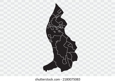Liechtenstein Map black Color on White Background quality files Png 