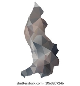 liechtenstein map - Black, grey, geometric rumpled low poly style gradient graphic background, polygonal design for your. Vector illustration eps 10.