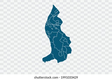 Liechtenstein map blue Color on Backgound png