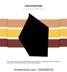 Liechtenstein map with creative design vector 