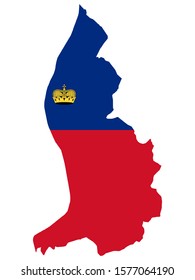Liechtenstein Map Flag Vector illustration Eps 10