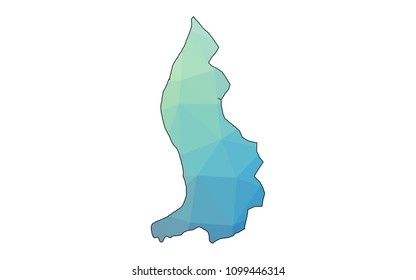liechtenstein map in geometric polygonal style. liechtenstein map of isolated. Vector Illustration Eps10.