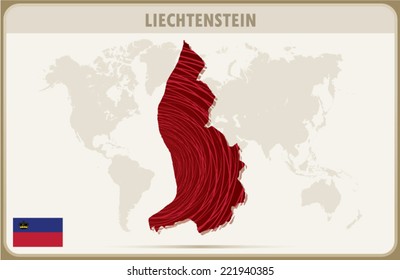 LIECHTENSTEIN map graphic design, Vector.
