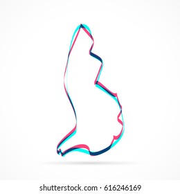 Liechtenstein Map hand drawn with blue and pink highlighters, isolated on a blank background.
Vector illustration, easy to edit, manipulate, resize or colorize.