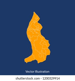 Liechtenstein map - High detailed color map of Liechtenstein. flat design style, clean and modern.Vector illustration eps 10
