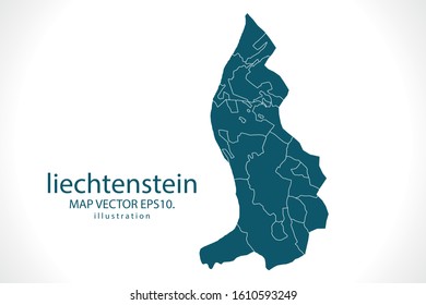 liechtenstein map High Detailed on white background. Abstract design vector illustration eps 10
