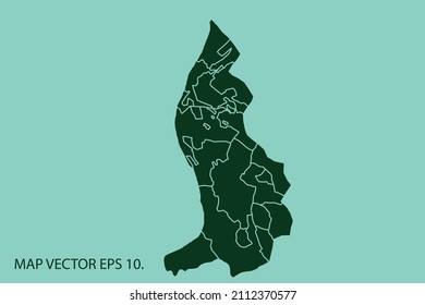 Liechtenstein map High Detailed on white background. Abstract design vector illustration eps 10