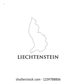 Liechtenstein map icon vector illustration.