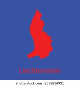 Liechtenstein-Kartensymbol Vektorgrafik-Design