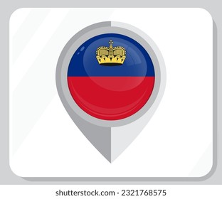 Liechtenstein Map Location Flag Icon