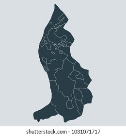 Liechtenstein map on gray background vector, Liechtenstein Map Outline Shape Gray on White Vector Illustration,
High detailed Gray illustration map Liechtenstein.