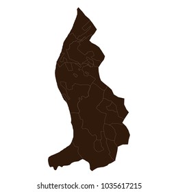 Liechtenstein map on white background vector.