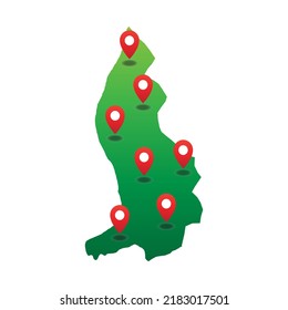 liechtenstein Map with pin location
