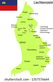 Liechtenstein map vector illustration
