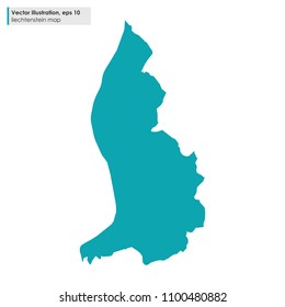 liechtenstein map vector illustration on white background