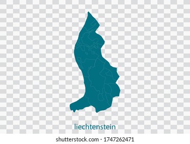 liechtenstein map vector, isolated teal color on transparent background