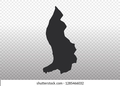 Liechtenstein Map - World Map International vector template isolated on transparent background - Vector illustration eps 10