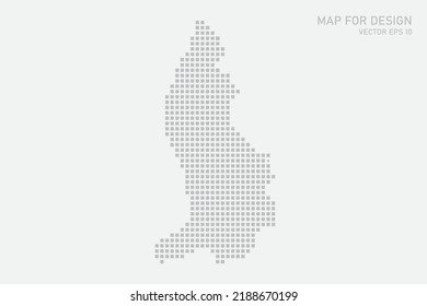 Liechtenstein Map - World map International vector template with grey pixel, grid, grunge, halftone style isolated on white background for education, infographic, design - Vector illustration eps 10
