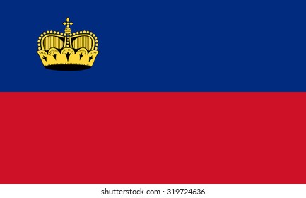 Liechtenstein Nation Flag