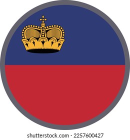 Vector de icono de la bandera nacional de Liechtenstein Material de ilustración