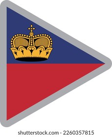 Liechtenstein national flag icon vector Illustration material