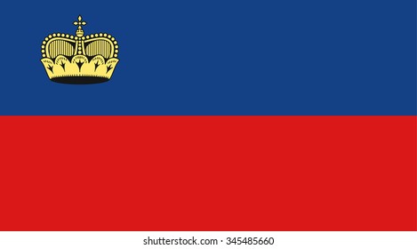 Liechtenstein national flag. Vector EPS8