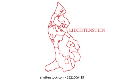 Liechtenstein red line map