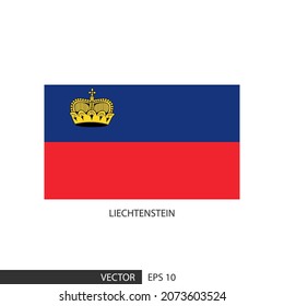 Liechtenstein square flag on white background and specify is vector eps10.