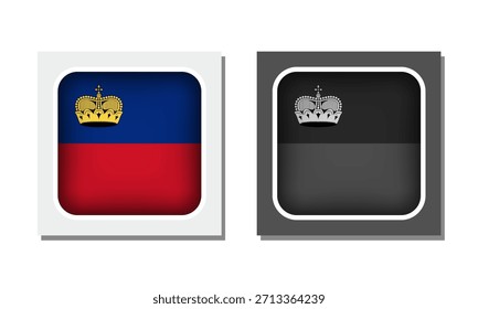 Liechtenstein Square Rounded Flag Icon
