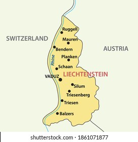 Liechtenstein - vector map of country