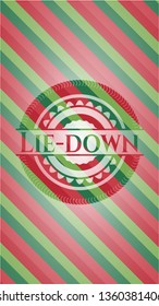 Lie-down christmas badge background.