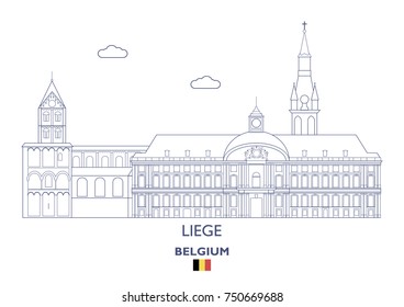Liege Linear City Skyline, Belgium