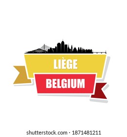 Lüttich skyline, Belgien, Stadtlandschaft, Vektorgrafik