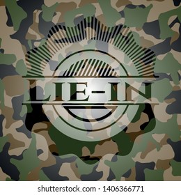 Lie-in on camouflaged pattern. Vector Illustration. Detailed.
