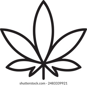 Arte vectorial de silueta de cannabis lien arts.