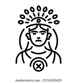 A lien style icon of fotuna goddess 