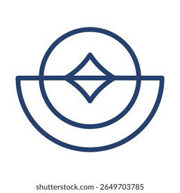 Lied viet Symbol flache Illustration Umriss Logo